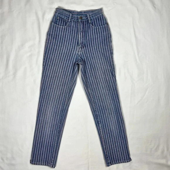 Vintage Pinstripe High Rise Jeans - Picture 3 of 11